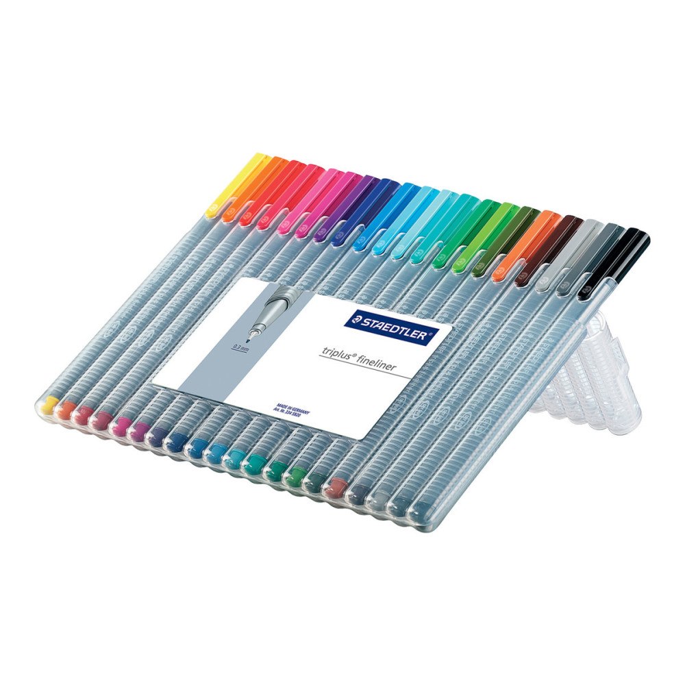 STAEDTLER STAEDTLER triplus 334 - fineliner - svart, röd, blå, grön, ljusblå, gul, orange, brun, violett, magenta, grå, olivgrön,...