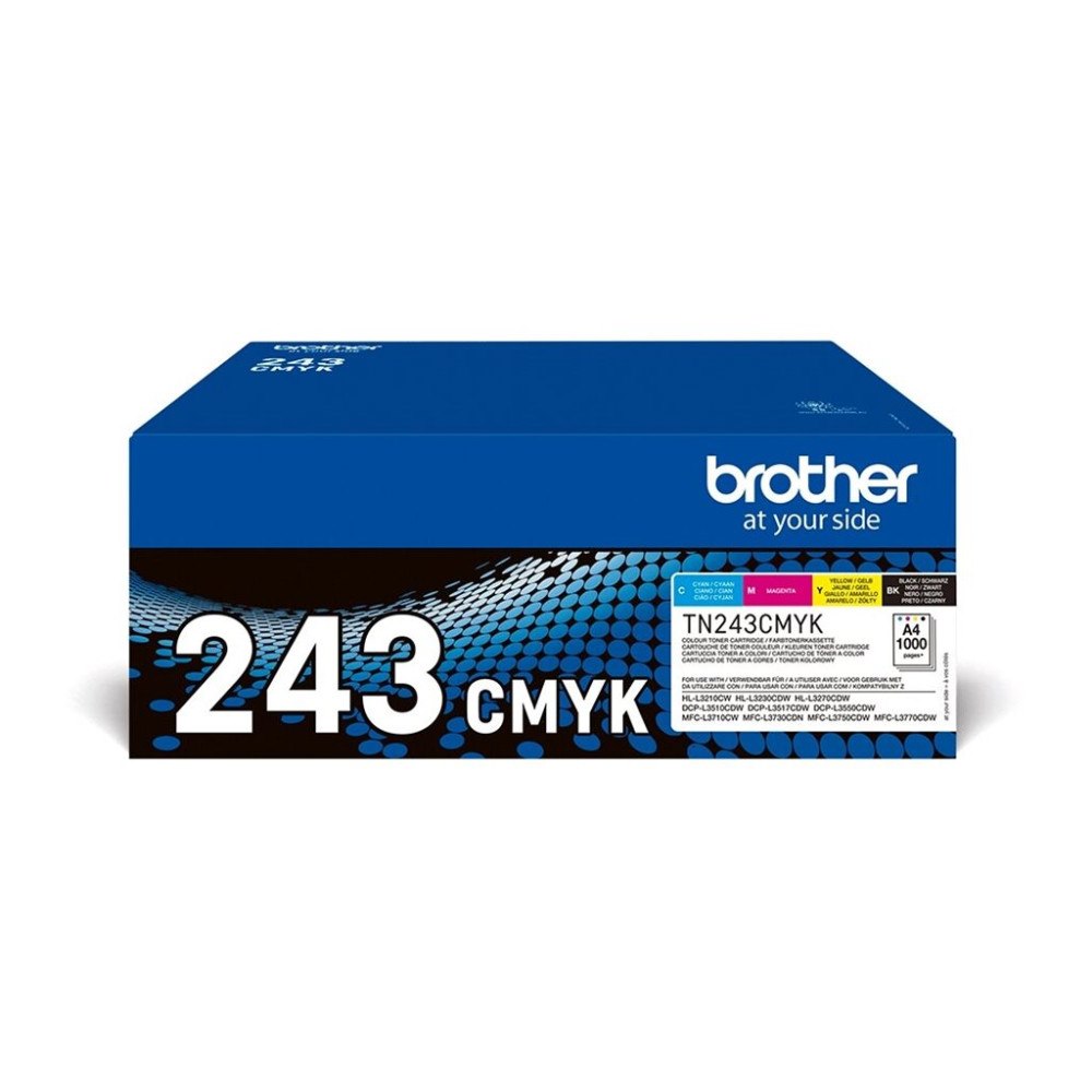 Brother Brother TN243CMYK Value Pack - 4-pack - svart, gul, cyan, magenta - original - tonerkassett