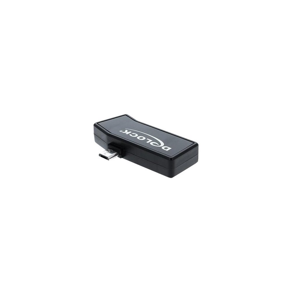 DeLOCK Delock Micro USB OTG Card Reader + 1 x USB port - kortläsare - USB