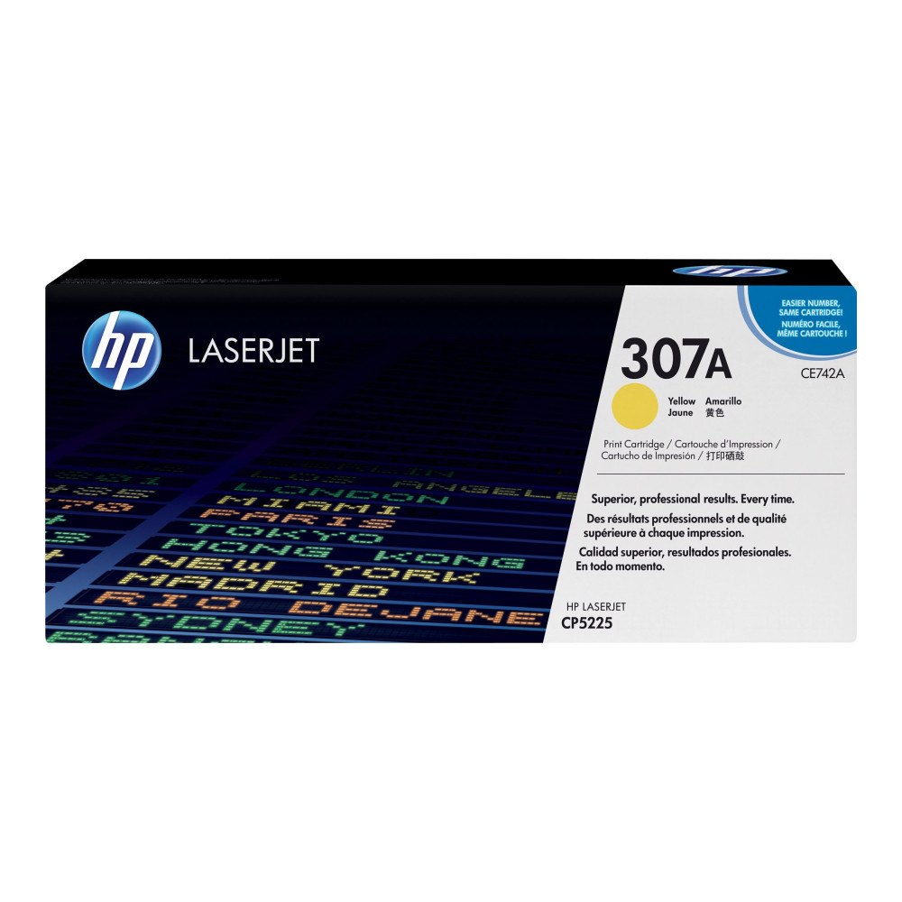 HP HP 307A - gul - original - LaserJet - tonerkassett (CE742A)