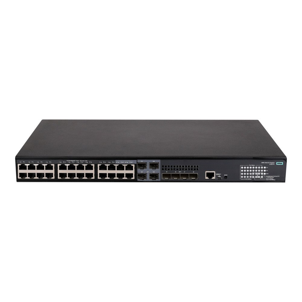 HP HPE FlexNetwork 5140 24G PoE+ 4SFP+ EI - switch - 28 portar - smart - rackmonterbar