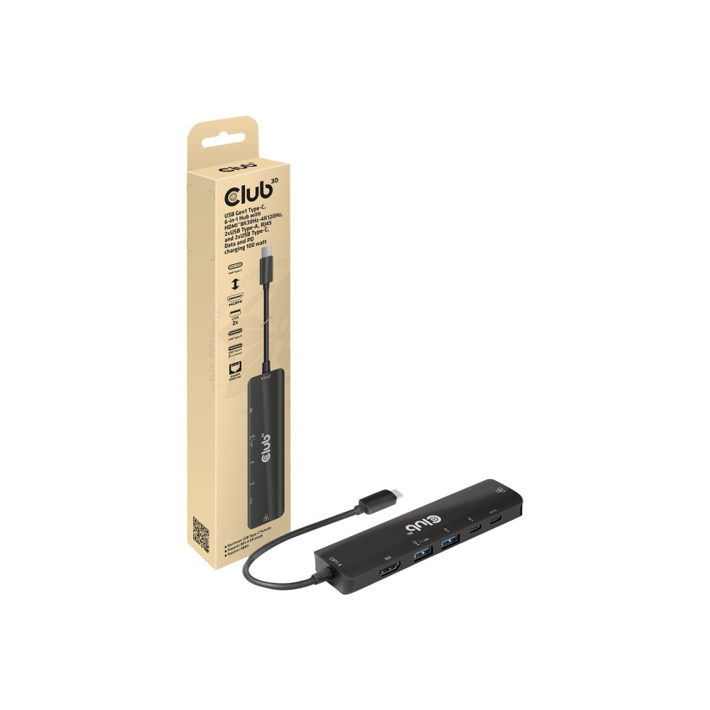 Club-3d Club 3D - dockningsstation - USB-C 3.1 Gen 1 - HDMI - 1GbE