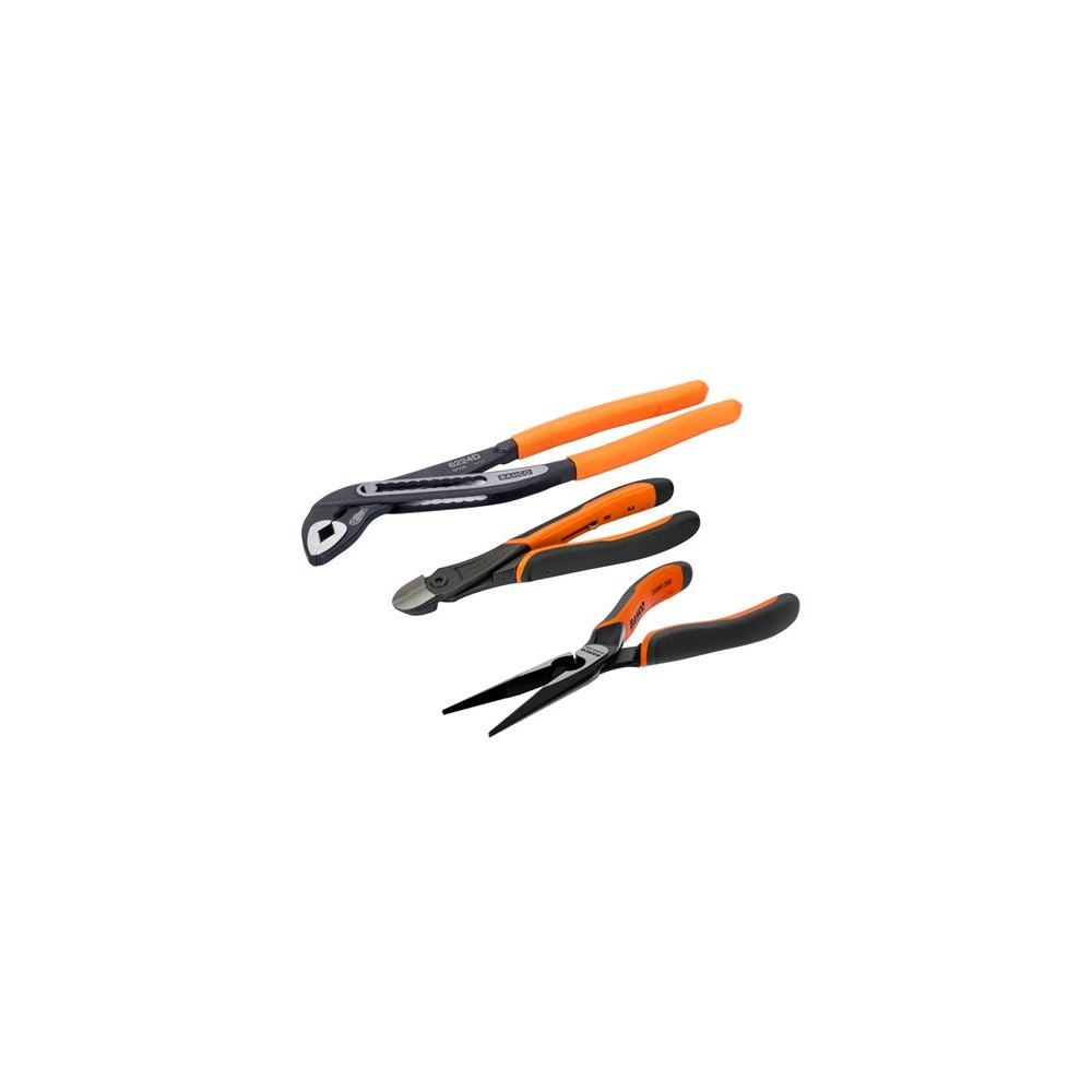 BAHCO Bahco tångset med vattenpumptång, nåltång och sidotång 3 del...