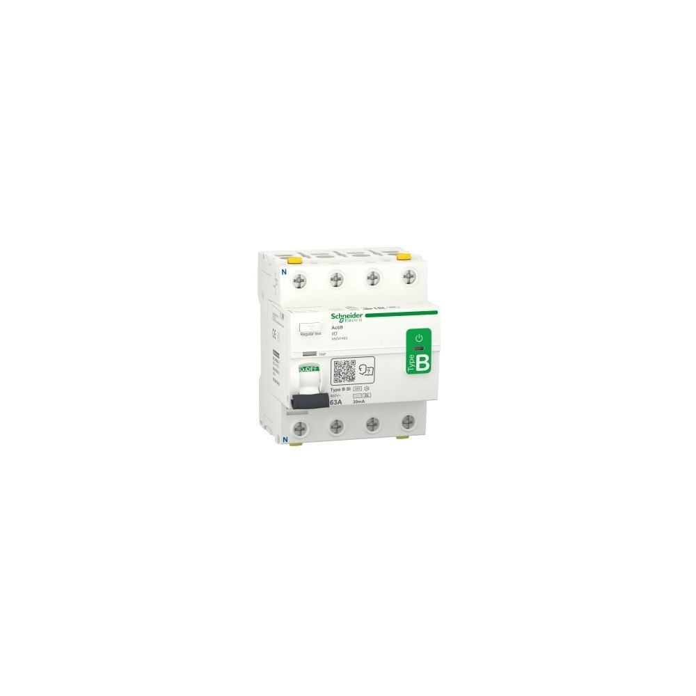 SCHNEIDER ELECTRIC SCHNEIDER ELECTRIC RCCB HPFI afbryder 4P 63A 30mA klass B-SI...