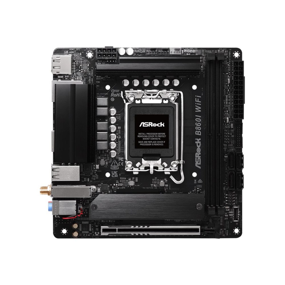 ASRock ASRock B860I WiFi - moderkort - mini ITX - LGA1851-uttag - B860