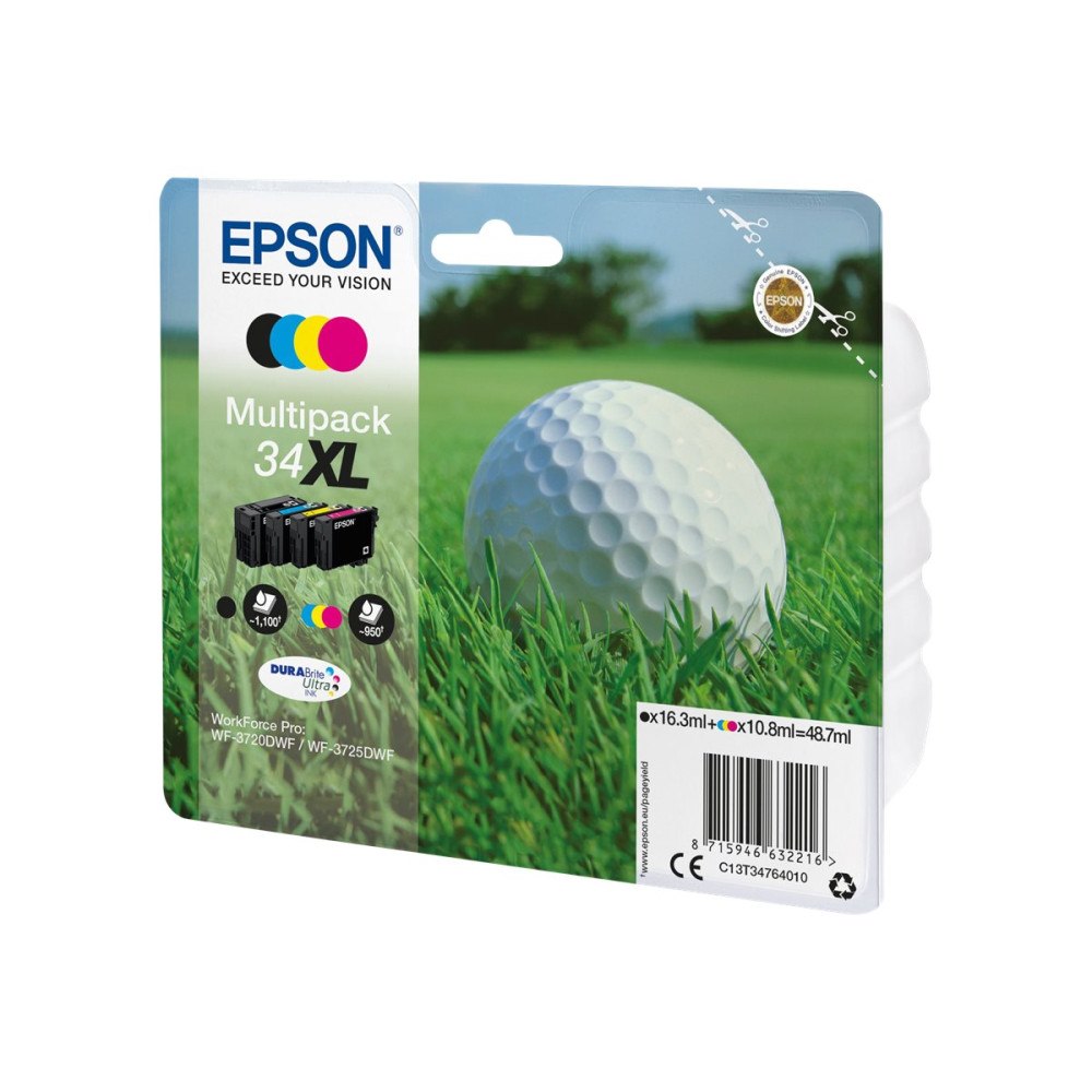 EPSON Epson 34XL - 4-pack - XL - svart, gul, cyan, magenta - original - bläckpatron