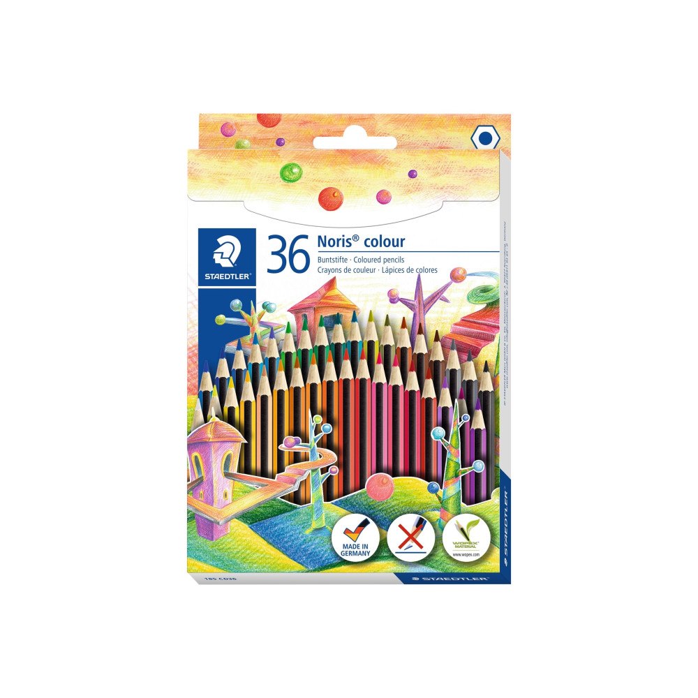 STAEDTLER STAEDTLER Noris colour 185 - färgpenna - olika klara färger (paket om 36)