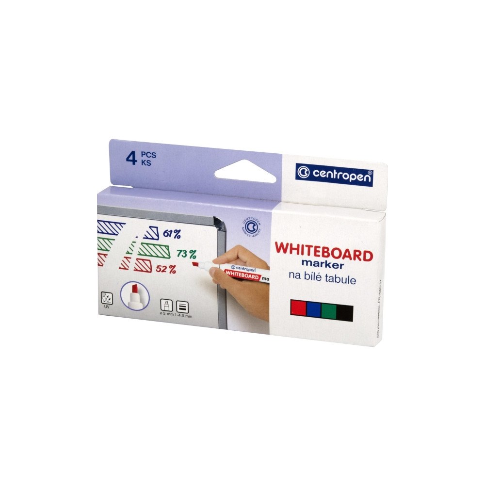 Centropen Whiteboardmarker Centropen® 8569, skrå, flere farver, pakke...