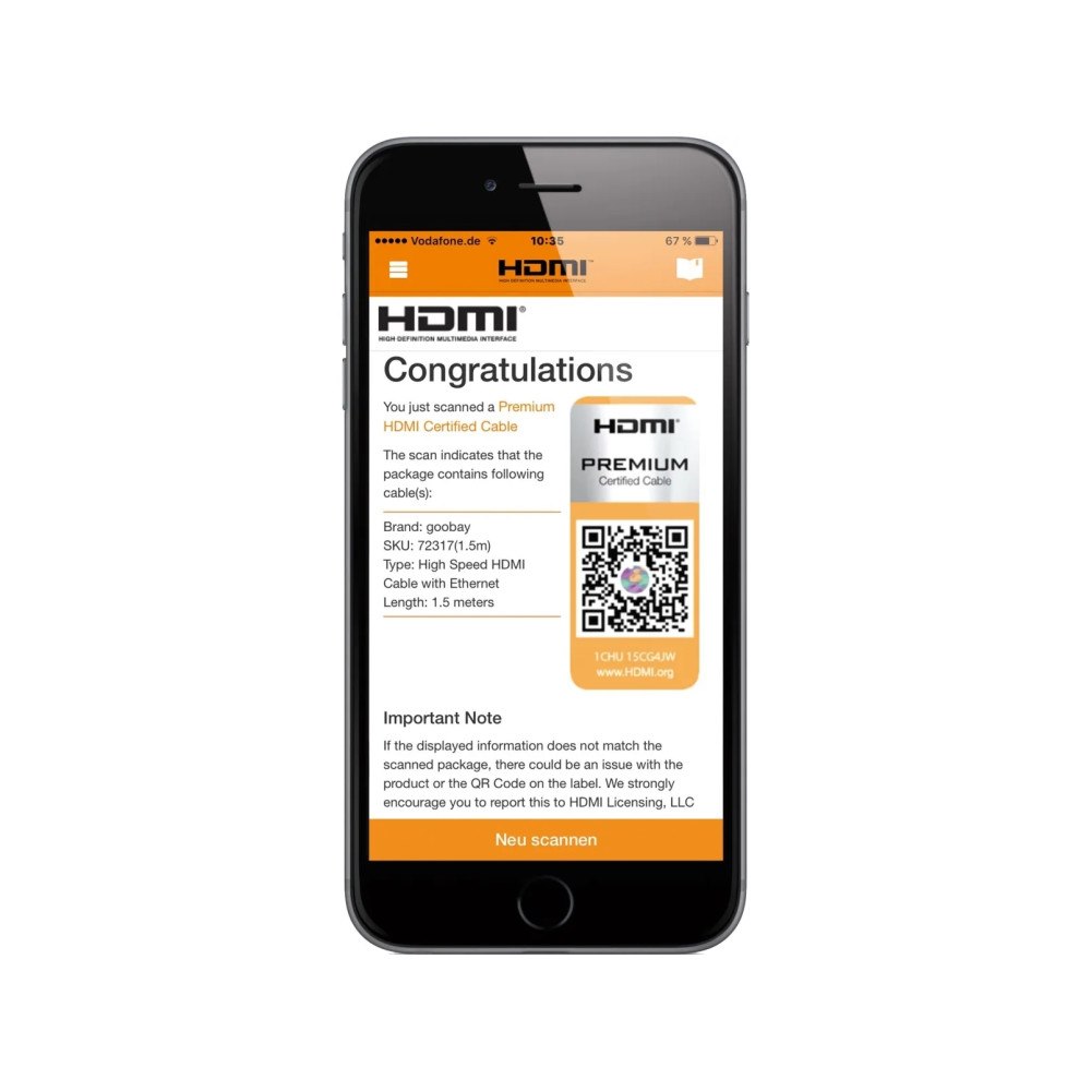 Goobay Goobay 72316, 1 m, HDMI Typ A (standard), HDMI Typ A (standa...