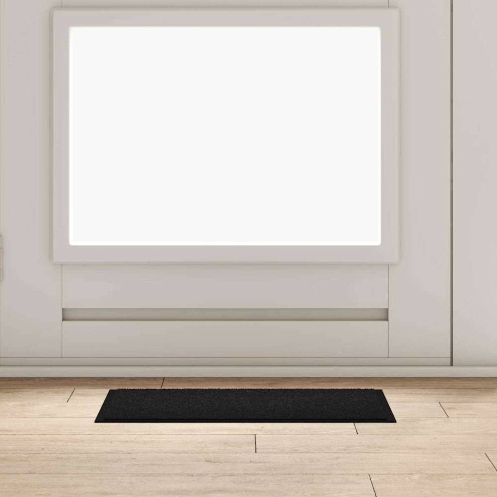 vidaXL Dörrmatta Svart 60 x 40 x 1.2 cm Teddytyg