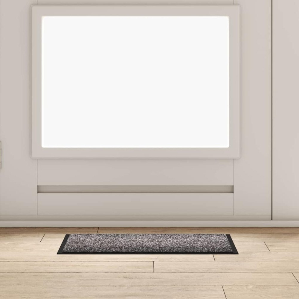vidaXL Dörrmatta Ljusgrå 60 x 40 x 1.2 cm Teddytyg