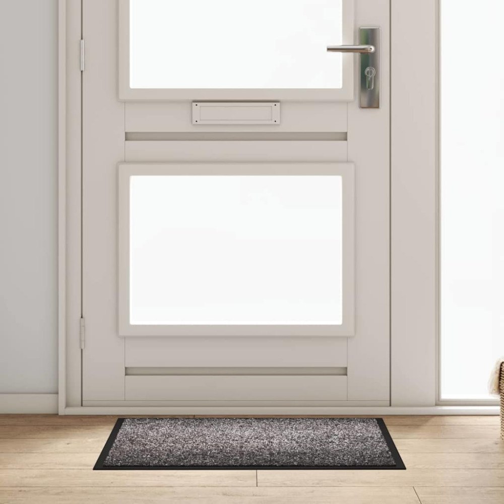 vidaXL Dörrmatta Ljusgrå 60 x 40 x 1.2 cm Teddytyg