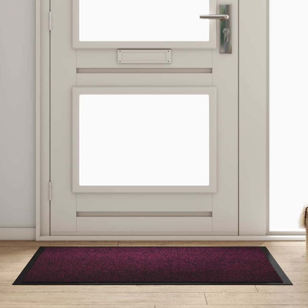 vidaXL Dörrmatta Bordeaux 60 x 40 x 1.2 cm Teddytyg