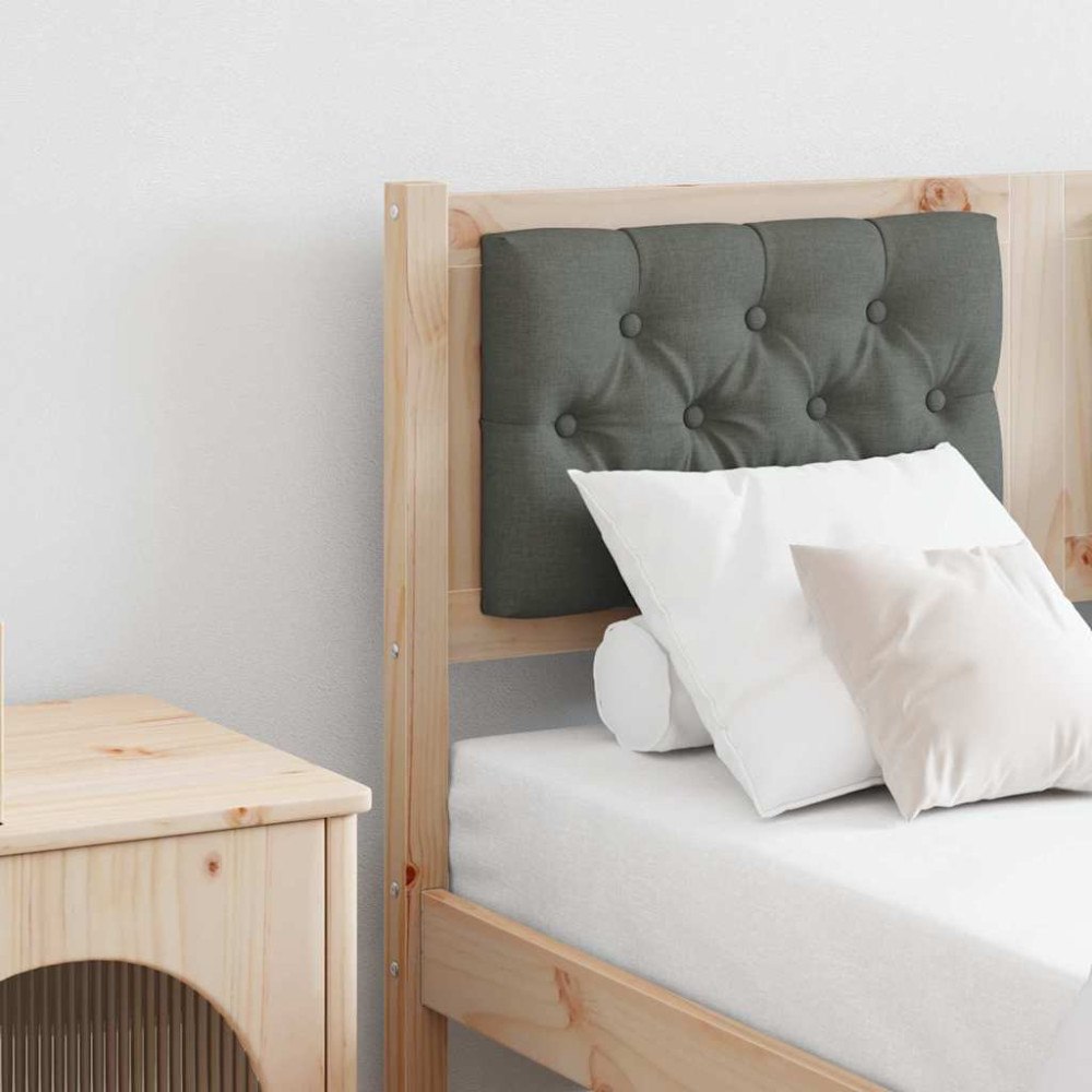 vidaXL Huvudgavel Övrigt brun och mörkgrå 120 cm Massiv furu