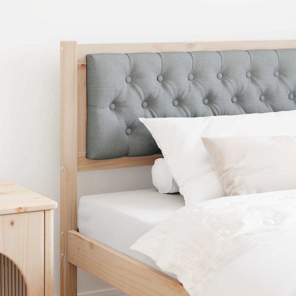 vidaXL Huvudgavel Övrigt Brun och ljusgrå 100 cm Massiv furu