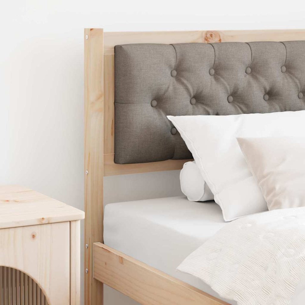 vidaXL Huvudgavel Övrigt Brun och taupe 90 cm Massiv furu