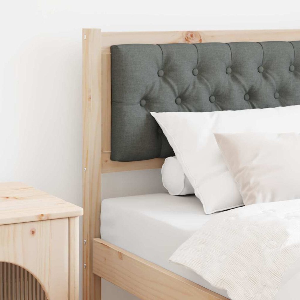 vidaXL Huvudgavel Övrigt brun och mörkgrå 80 cm Massiv furu