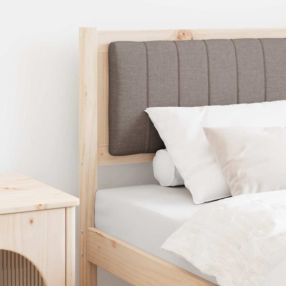 vidaXL Klädd sänggavel med huvudgavel Brun 75 cm Massiv furu