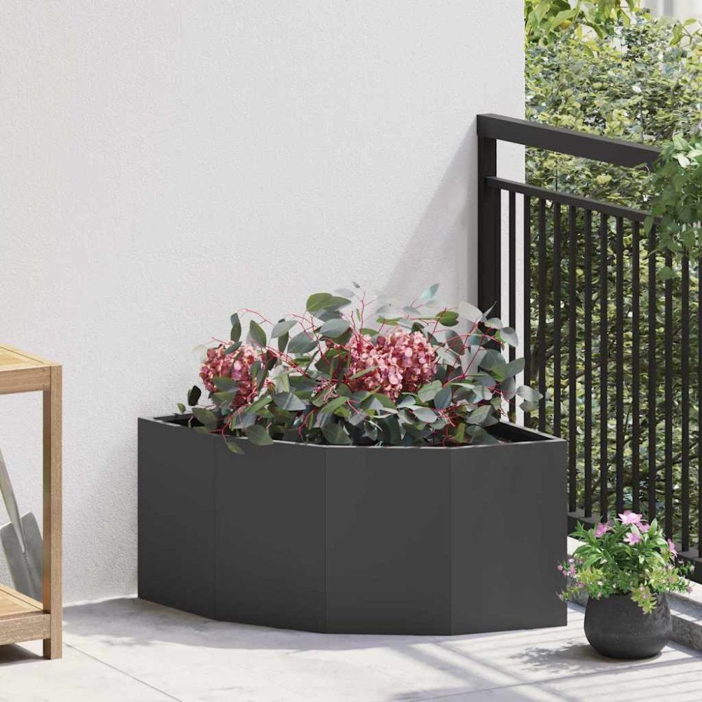 vidaXL Hörnställning Svart 60 x 60 x 35 cm Stål