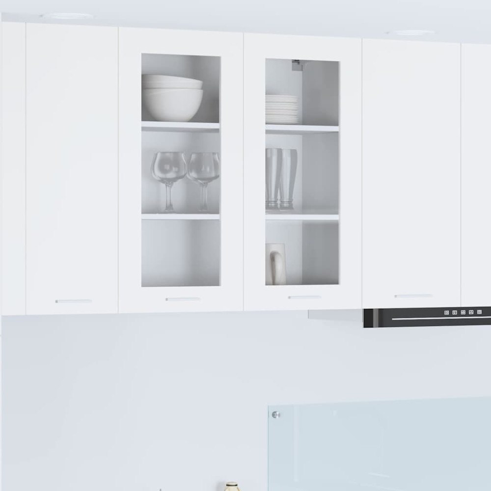 vidaXL Hängande skåp med lagring Vit 80 x 31 x 80 cm Konstruerat trä