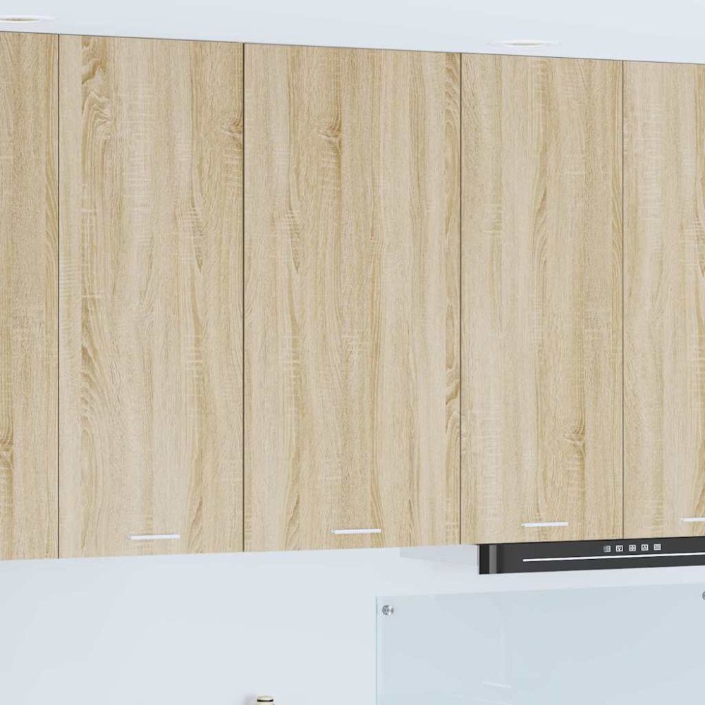 vidaXL Hängande skåp med lagring Sonoma ek och vit 50 x 31 x 100 cm