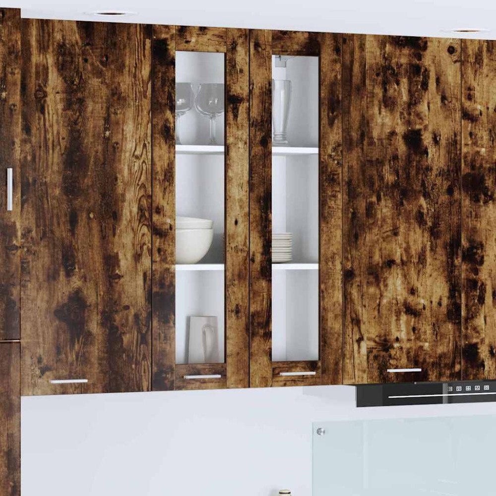 vidaXL Hängande skåp med dörr Rökt ek 60 x 31 x 100 cm Konstruerat trä