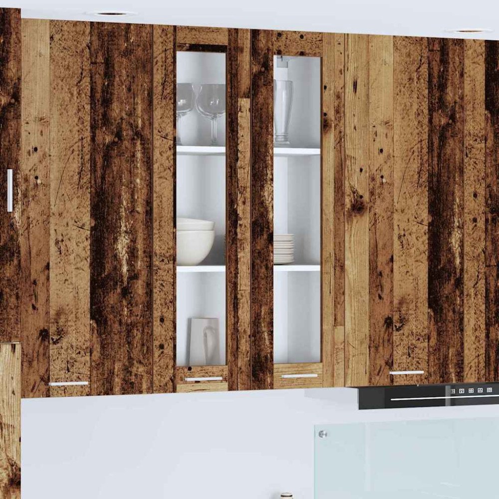 vidaXL Hängande skåp Gammalt trä 60 x 31 x 100 cm Konstruerat trä