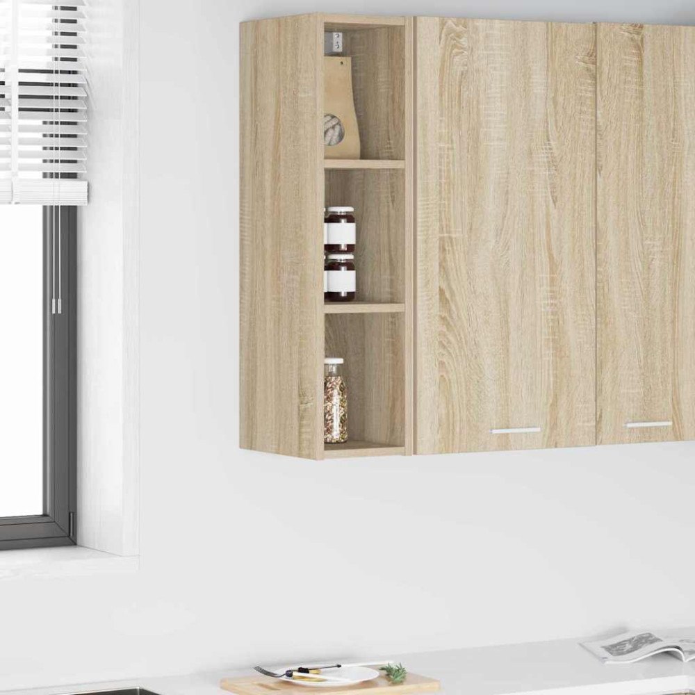 vidaXL Hängande skåp Sonoma-ek 20 x 29,5 x 80 cm Konstruerat trä