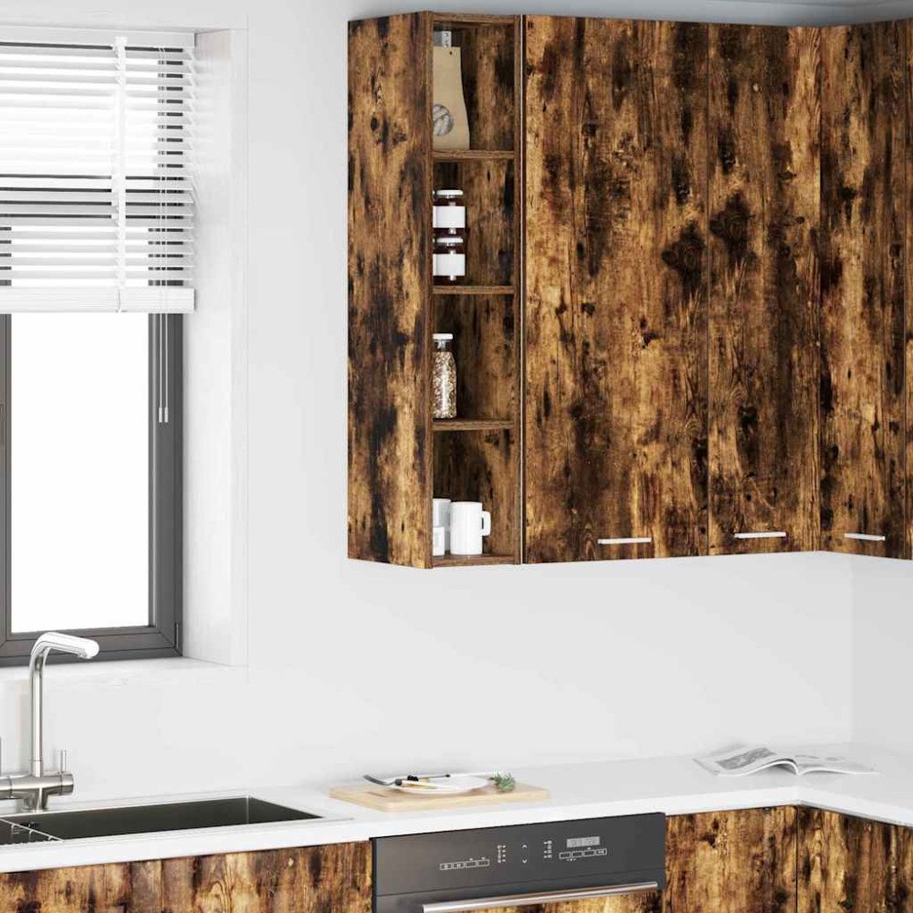 vidaXL Hängande skåp Rökt ek 20 x 29,5 x 100 cm Konstruerat trä