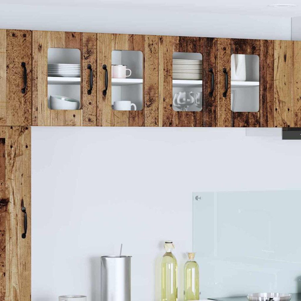 vidaXL Köksskåp 2 pcs Gammalt trä 60 x 31 x 40 cm Konstruerat trä