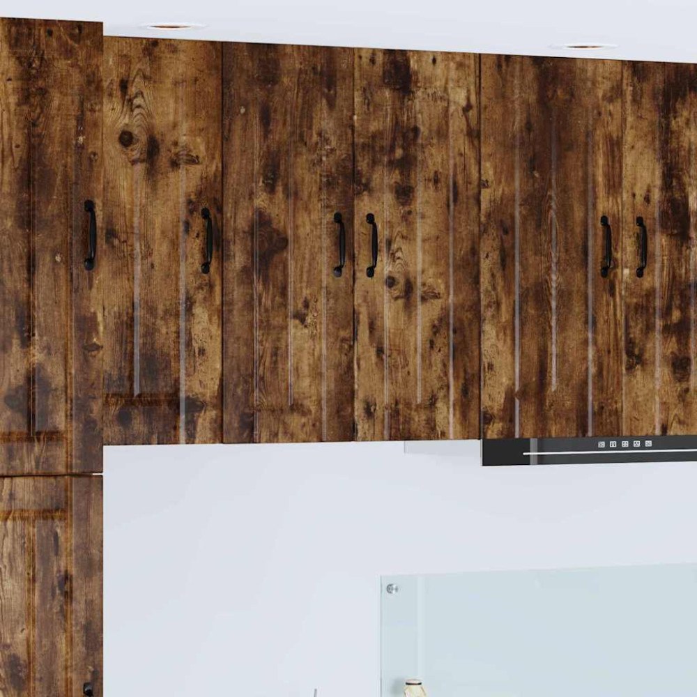 vidaXL Köksskåp 2 pcs Rökt ek 30 x 31 x 80 cm Konstruerat trä