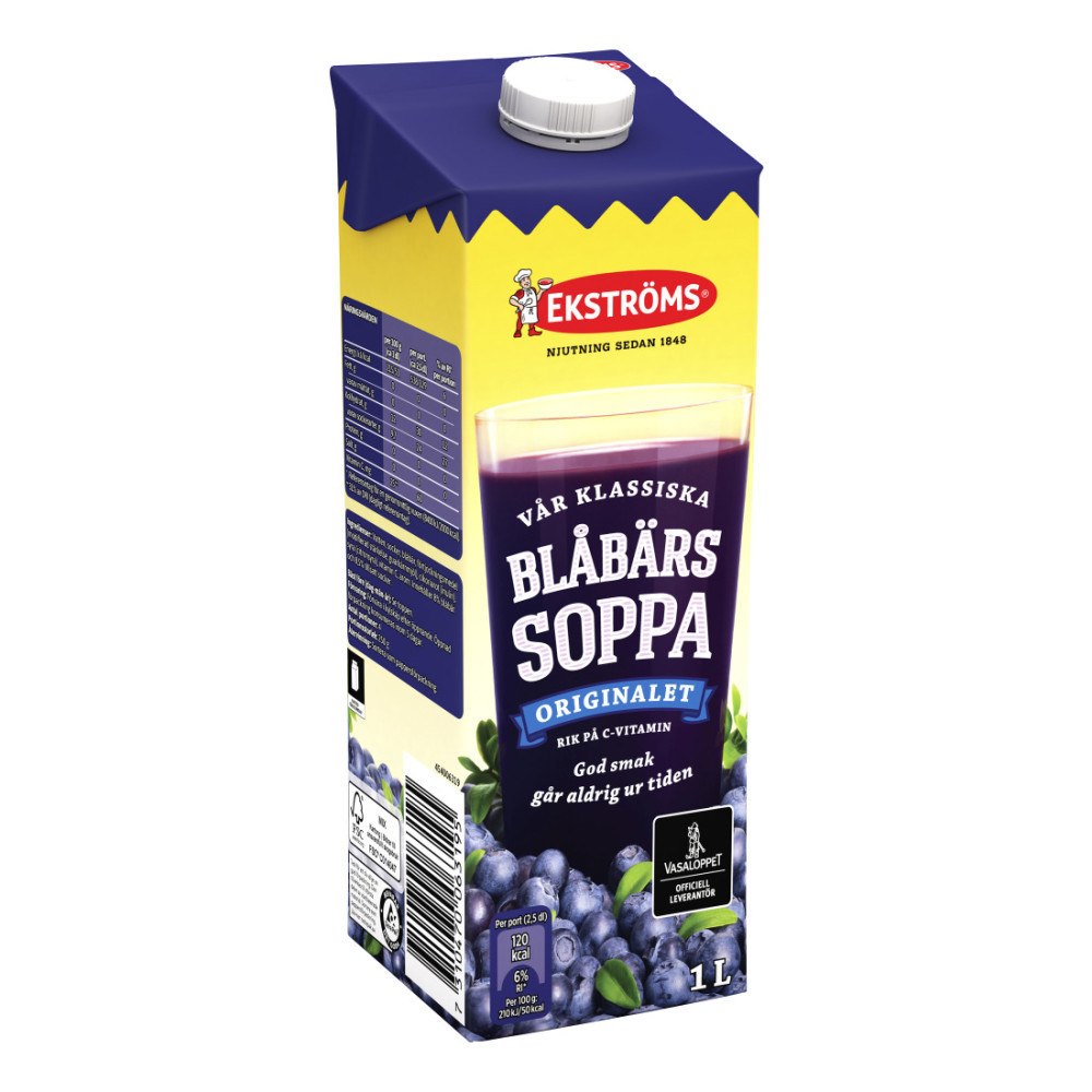 Ekströms Ekströms Blåbärssoppa 1 L (Utgånget Datum)