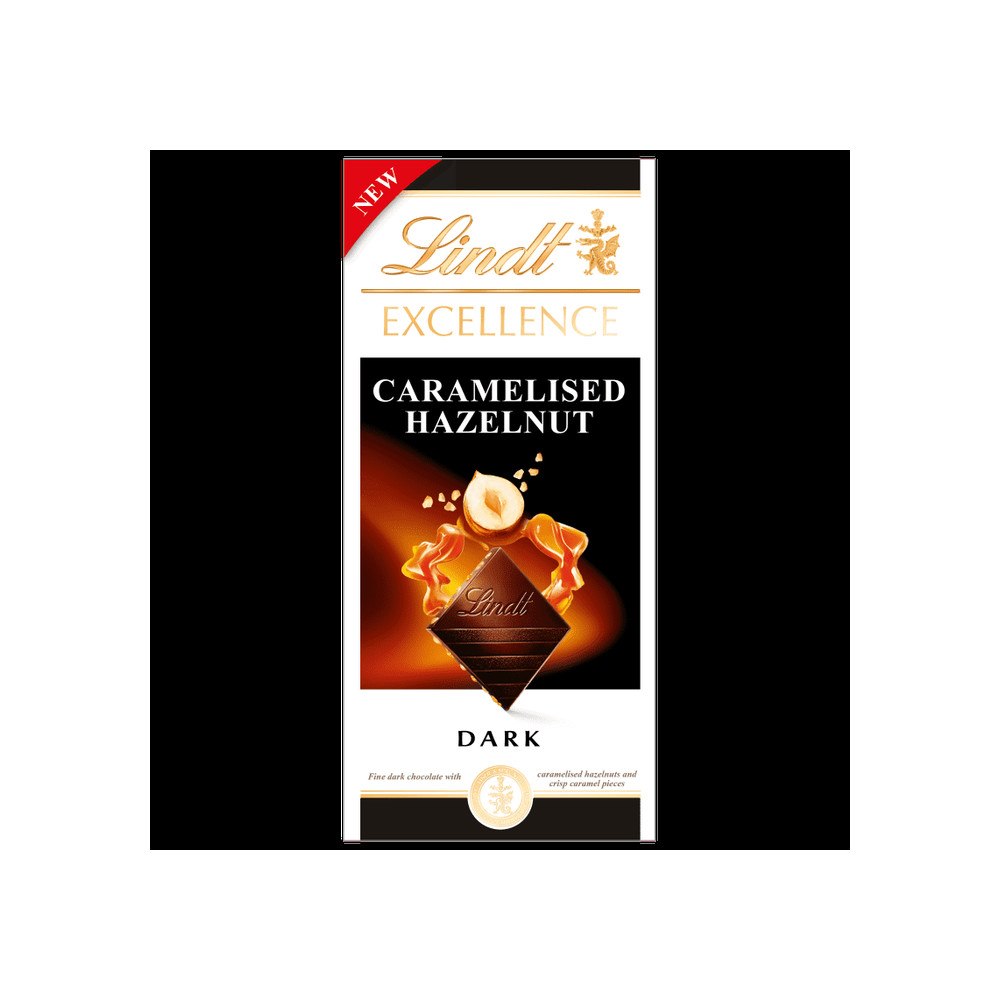 Lindt Exellence Caramelized Hazelnut 100 g (Utgånget datum)