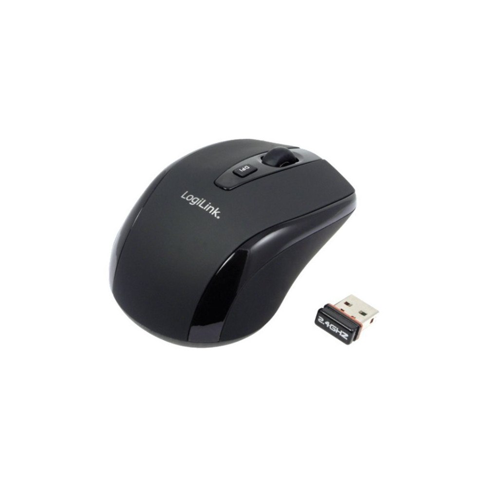 LogiLink LogiLink Maus Optical Wireless 2.4 GHz Mini - mus - 2.4 GHz - svart