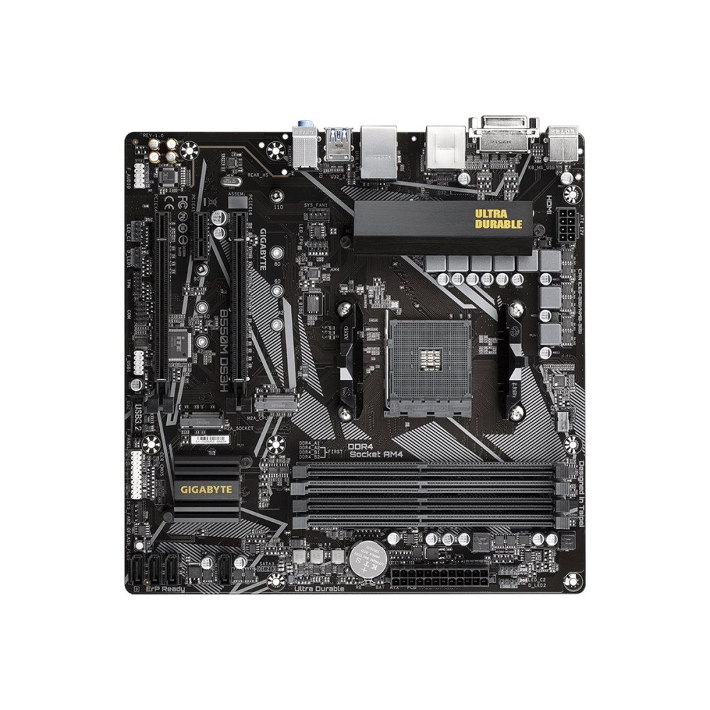Gigabyte Gigabyte B550M DS3H - 1.0 - moderkort - micro ATX - Socket AM4 - AMD B550