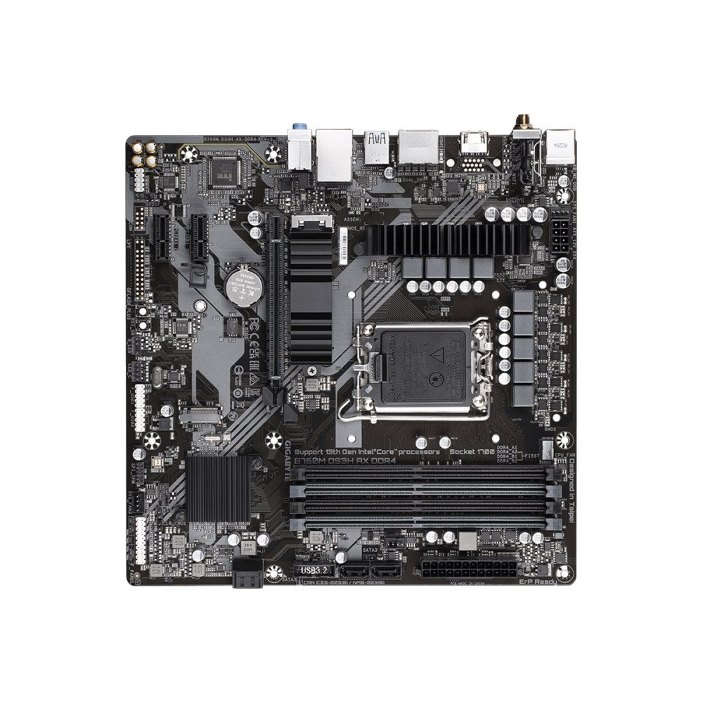 Gigabyte Gigabyte B760M DS3H AX DDR4 - 1.X - moderkort - micro ATX - LGA1700-uttag - B760