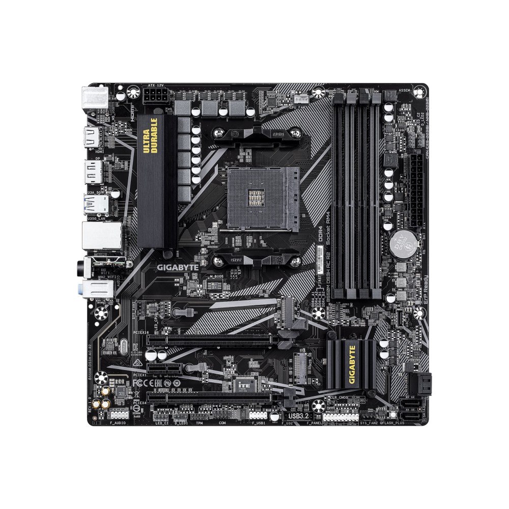 Gigabyte Gigabyte B550M DS3H AC R2 - moderkort - micro ATX - Socket AM4 - AMD B550