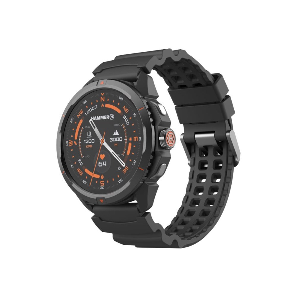 HAMMER HAMMER Watch 2 - fiberglass - Ja smart klocka med rem - 1 GB - svart, orange