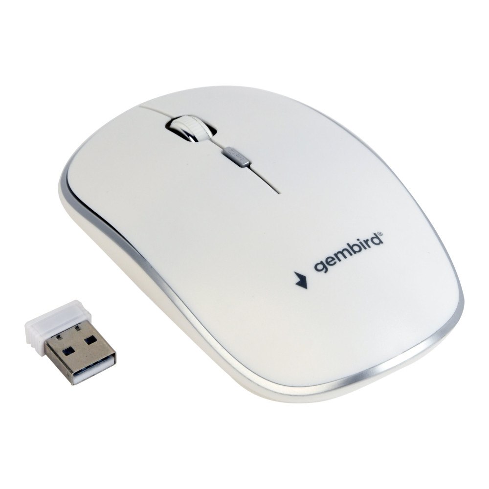 Gembird Gembird MUSW-4B-01-W - mus - 2.4 GHz - vit