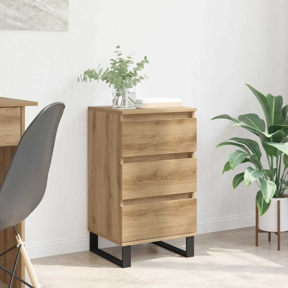 vidaXL Sideboard med låda artisan ek Konstruerat trä