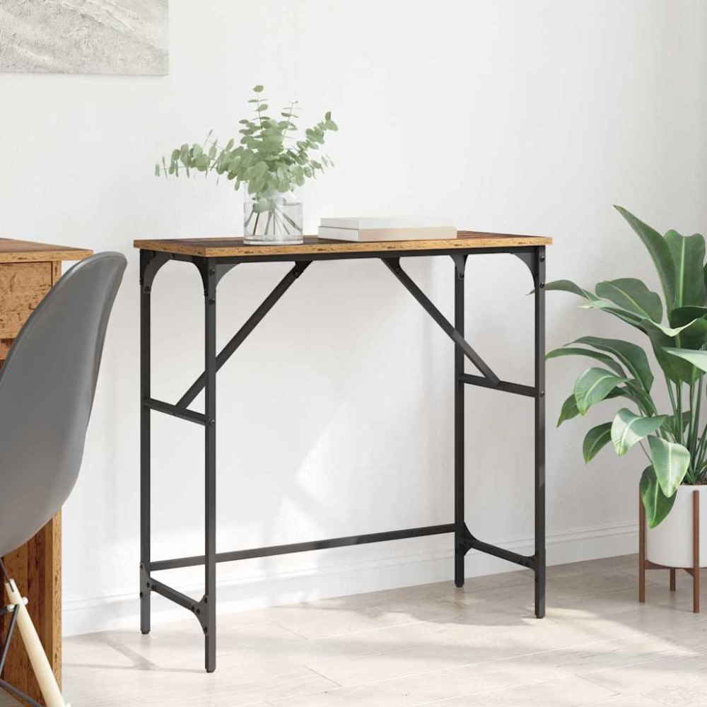 vidaXL Konsolbord Gammalt trä 75 x 32 x 75 cm Konstruerat trä