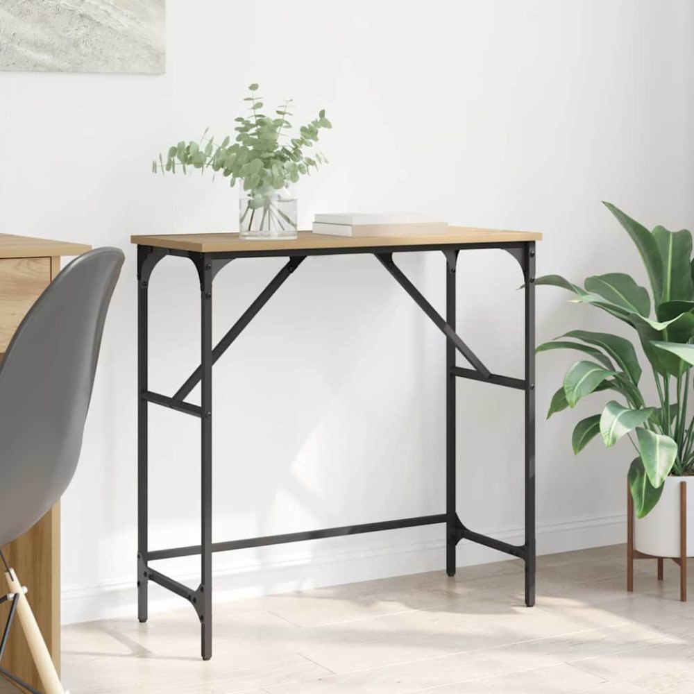 vidaXL Konsolbord artisan ek 75 x 32 x 75 cm Konstruerat trä