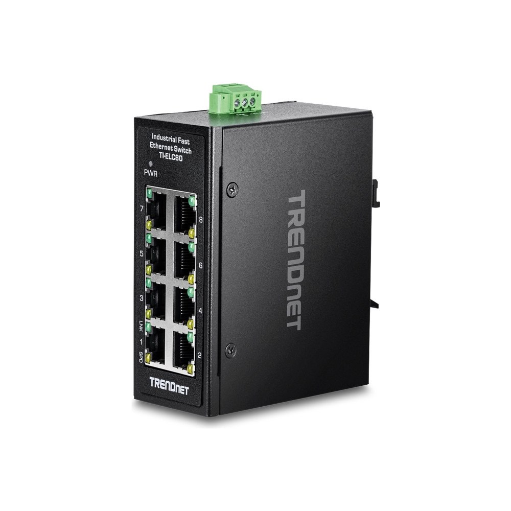 TRENDnet TRENDnet TI-ELC80 - Version V1.xR - switch - industrial, mini - 8 portar - TAA-kompatibel