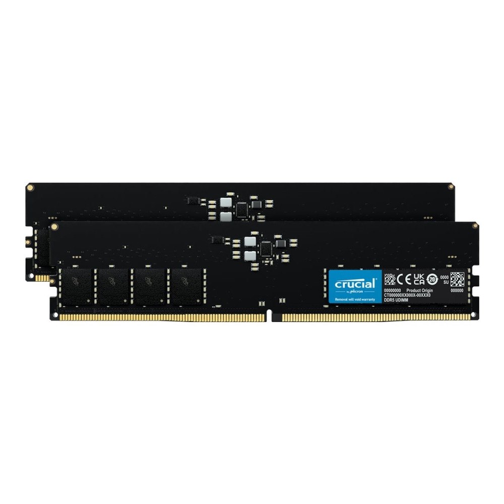 Crucial Crucial - DDR5 - sats - 32 GB: 2 x 16 GB - DIMM 288-pin / PC5-38400 - ej buffrad