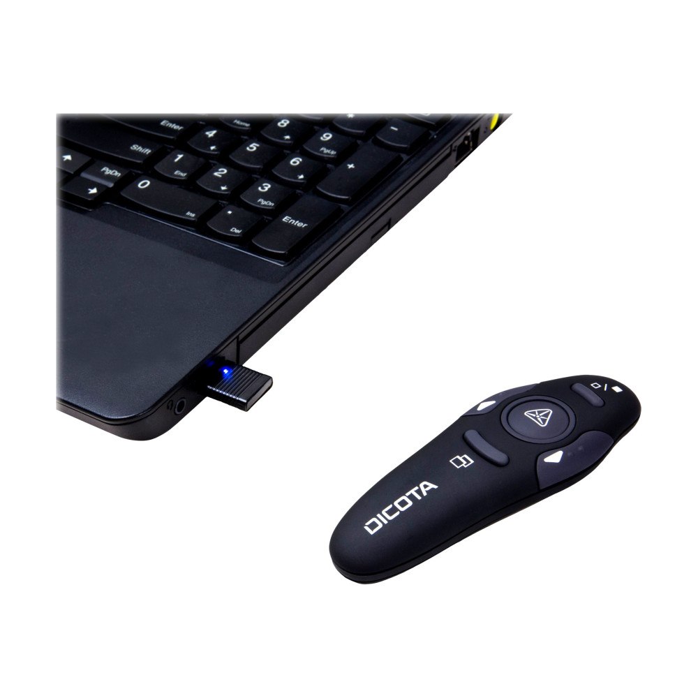 Dicota DICOTA Pin Point Wireless Laser Pointer - projektorpekenhet - svart