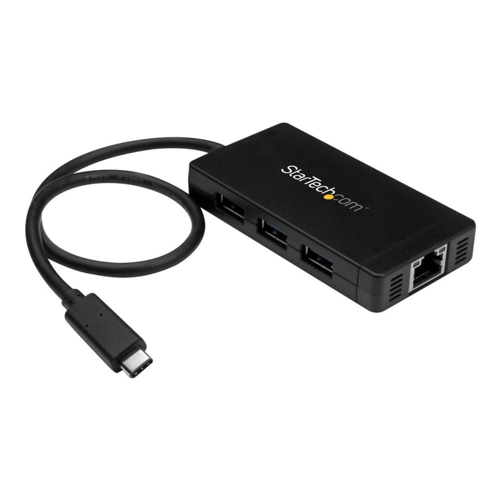 StarTech.com StarTech.com USB-C-hubb med 3 portar och Gigabit Ethernet - USB-C till 3x USB-A - USB 3.0 - strömadapter medföljer - hub...