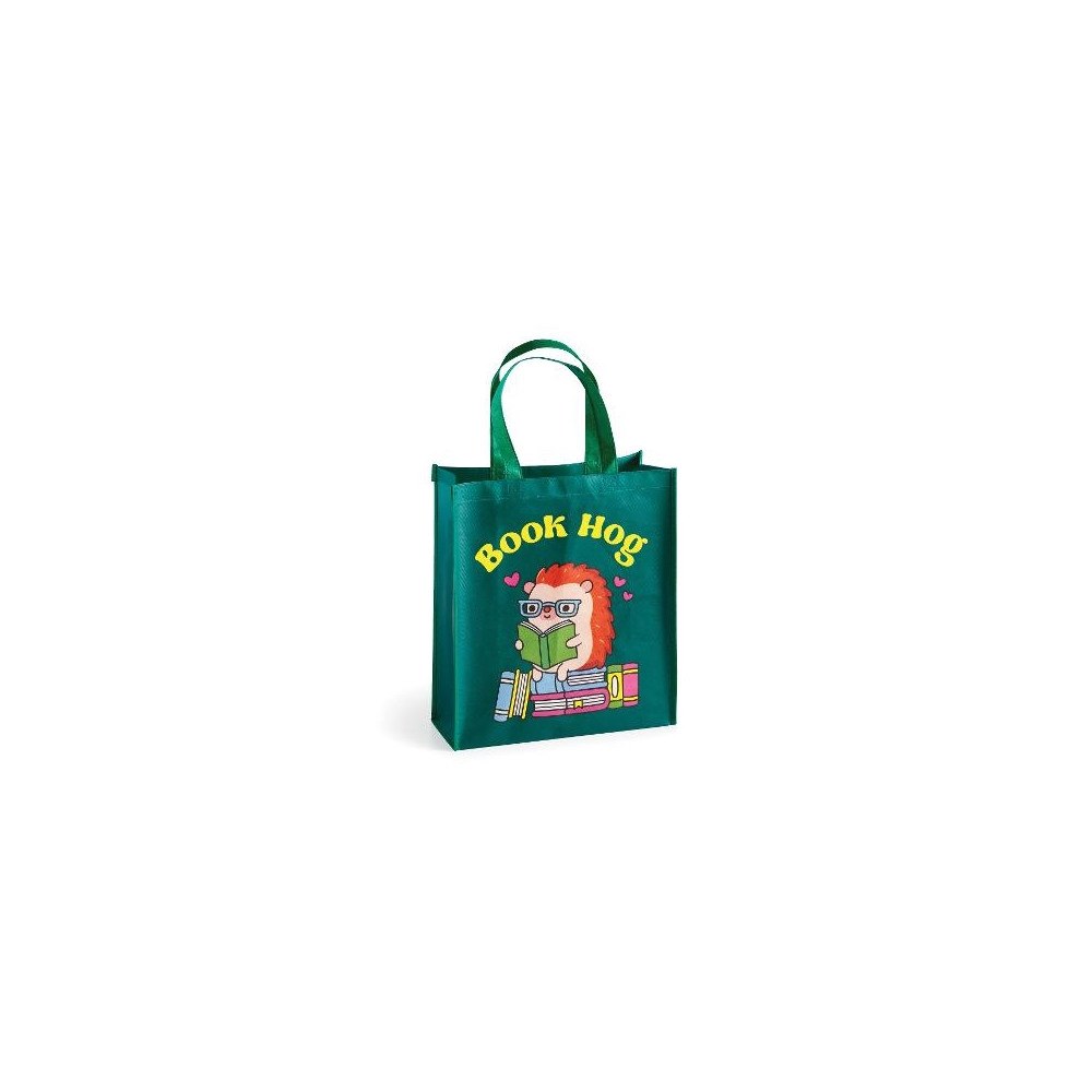 Galison Book Hog Reusable Shopping Bag