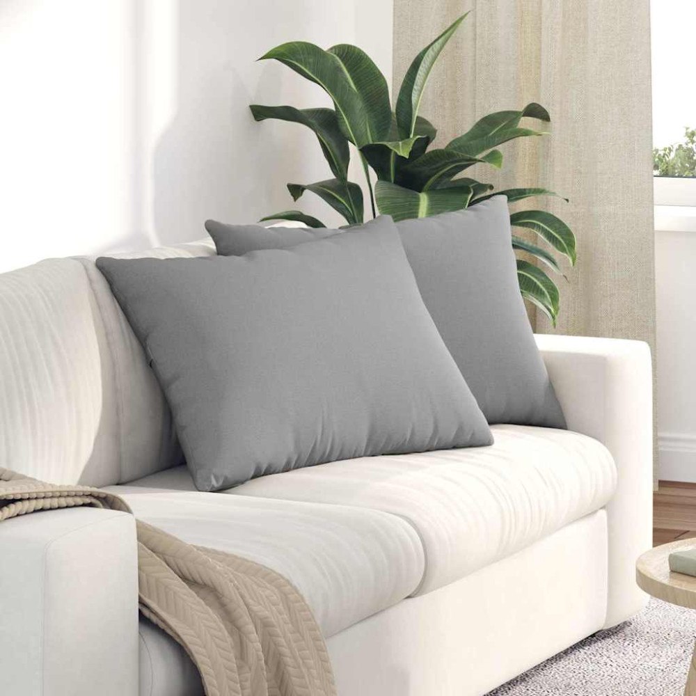 vidaXL Sofakuddar 2 pcs Grå 70 x 50 cm tyg
