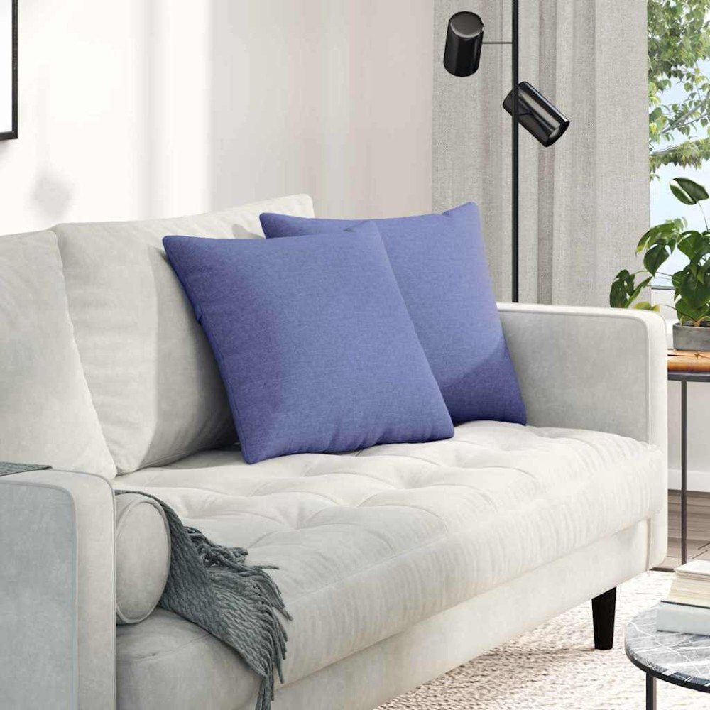 vidaXL Sofakuddar 2 pcs Jeansblå 45 x 45 cm tyg