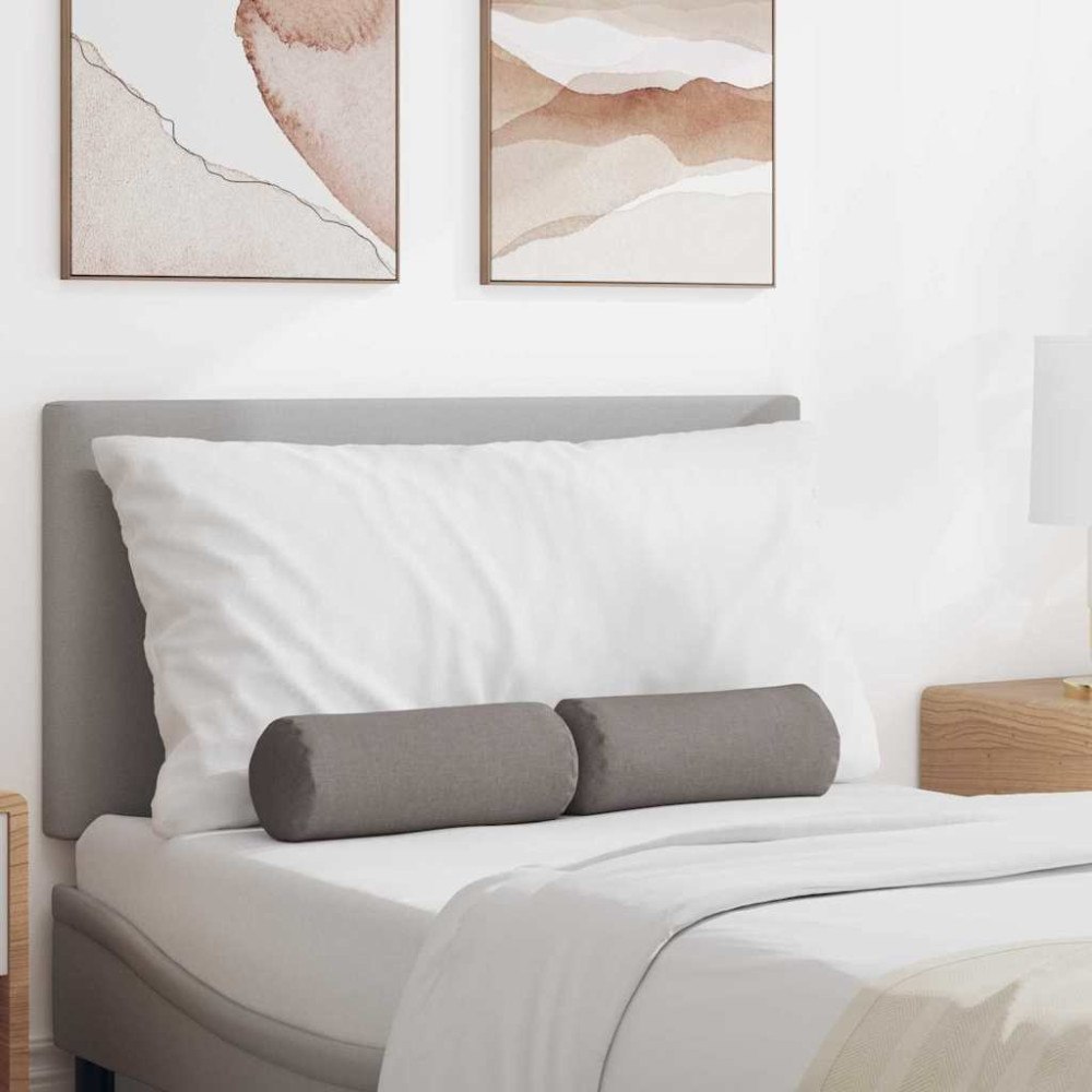 vidaXL Bolsterkuddar 2 pcs Taupe Ø 15 x 40 cm tyg